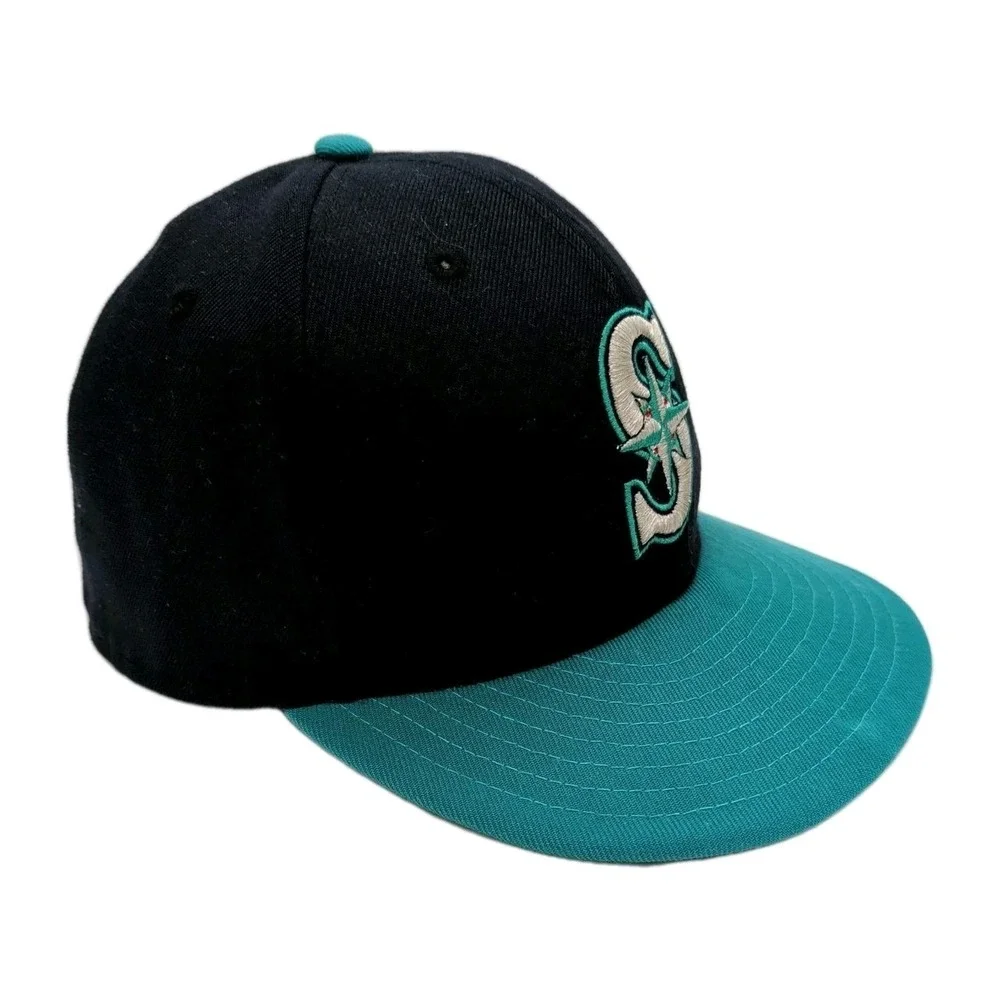 Seattle Mariners New Era 59FIFTY Fitted‎ Hat Cap MLB On Field Baseball Size 7
